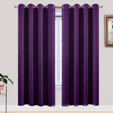 Cortinas opacas moradas de 72 pulgadas de largo